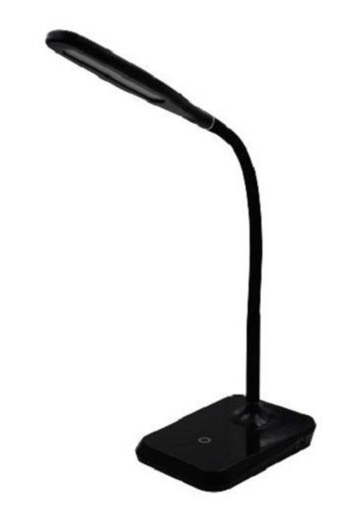 Lámpara Escritorio Tiber Led 5W Touch Cargador USB Negro-0