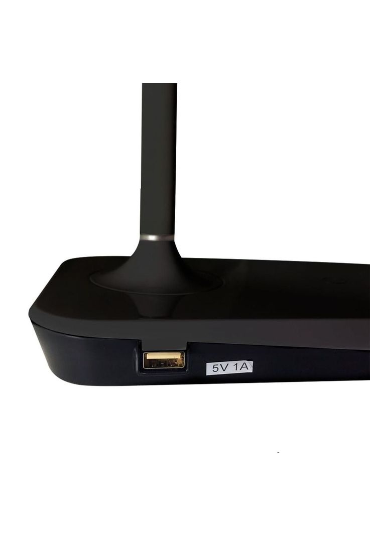 Lámpara Escritorio Tiber Led 5W Touch Cargador USB Negro-4