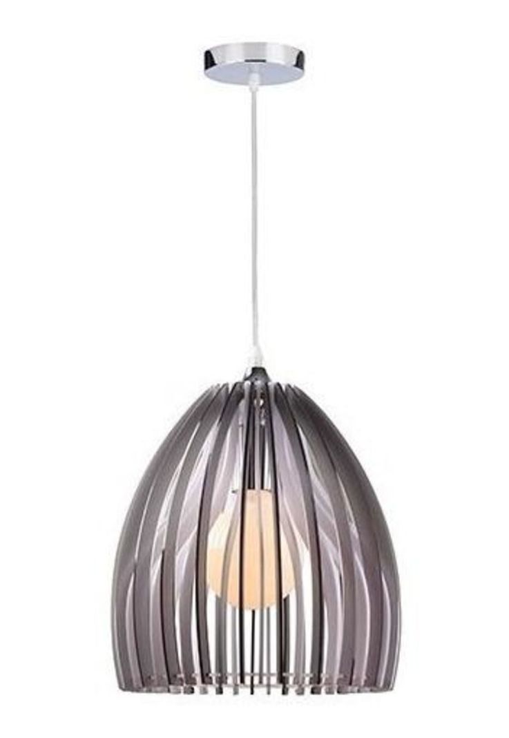 Lámpara Colgante Pantalla Acrílica Gris D-260mm-0