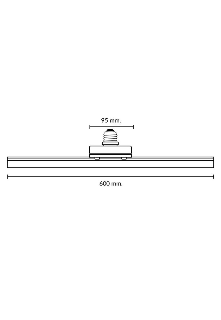 Foco Lineal LED 9W E27 60cm Luz Fría 6500K-3