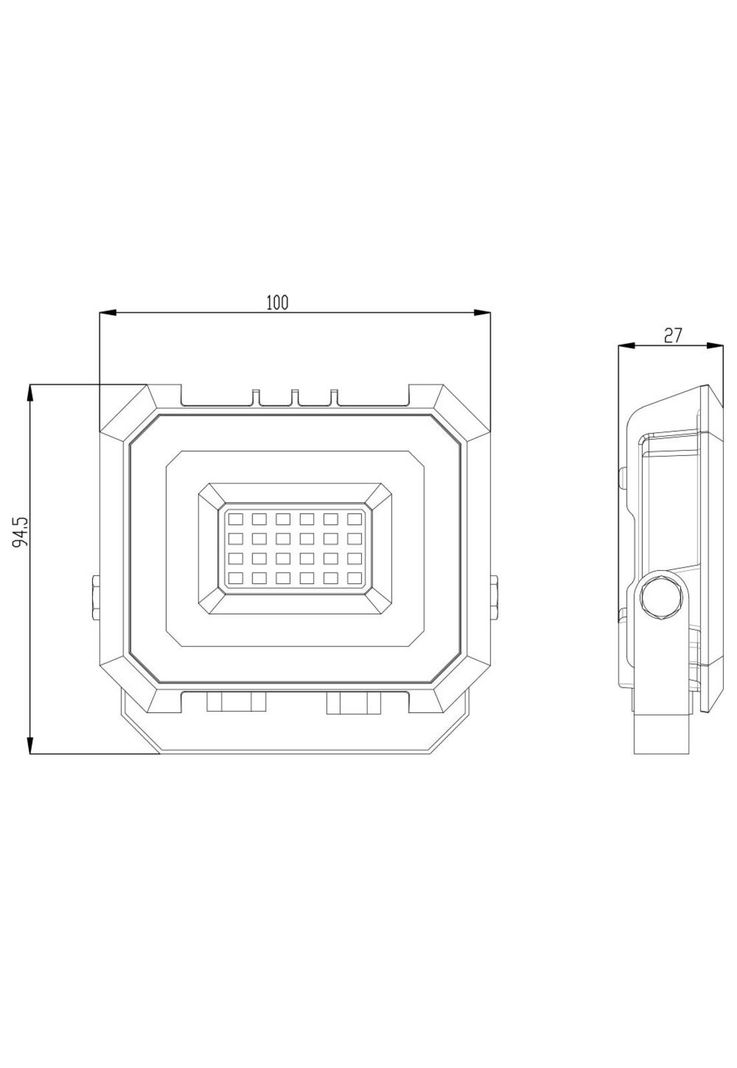 Proyector Led 20W 4000K Gris BP-2