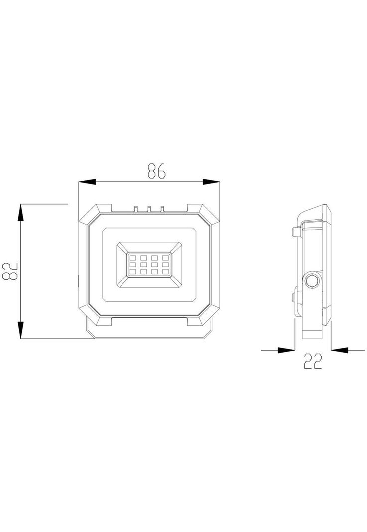 Proyector Led 10W 6500K Gris BP-2
