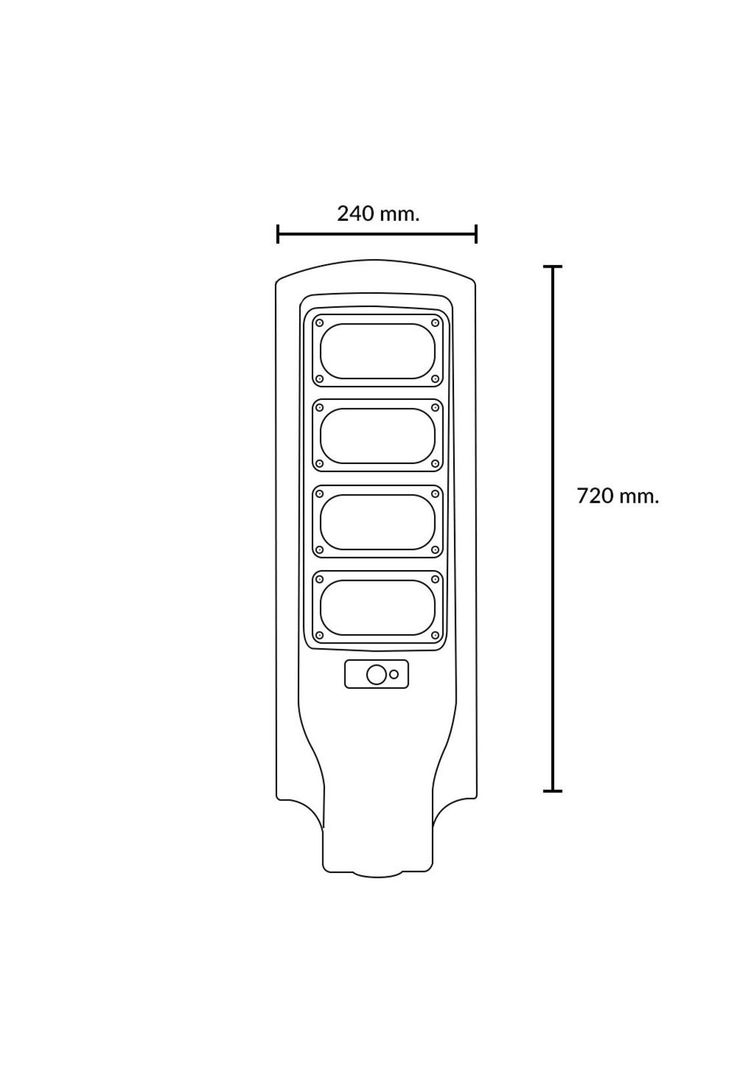 Luminaria Solar 120W Con Sensor y Gancho-3
