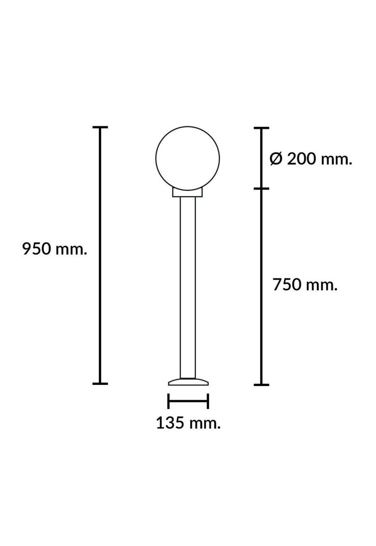 Farol Poste Mar Globo 90cm-5