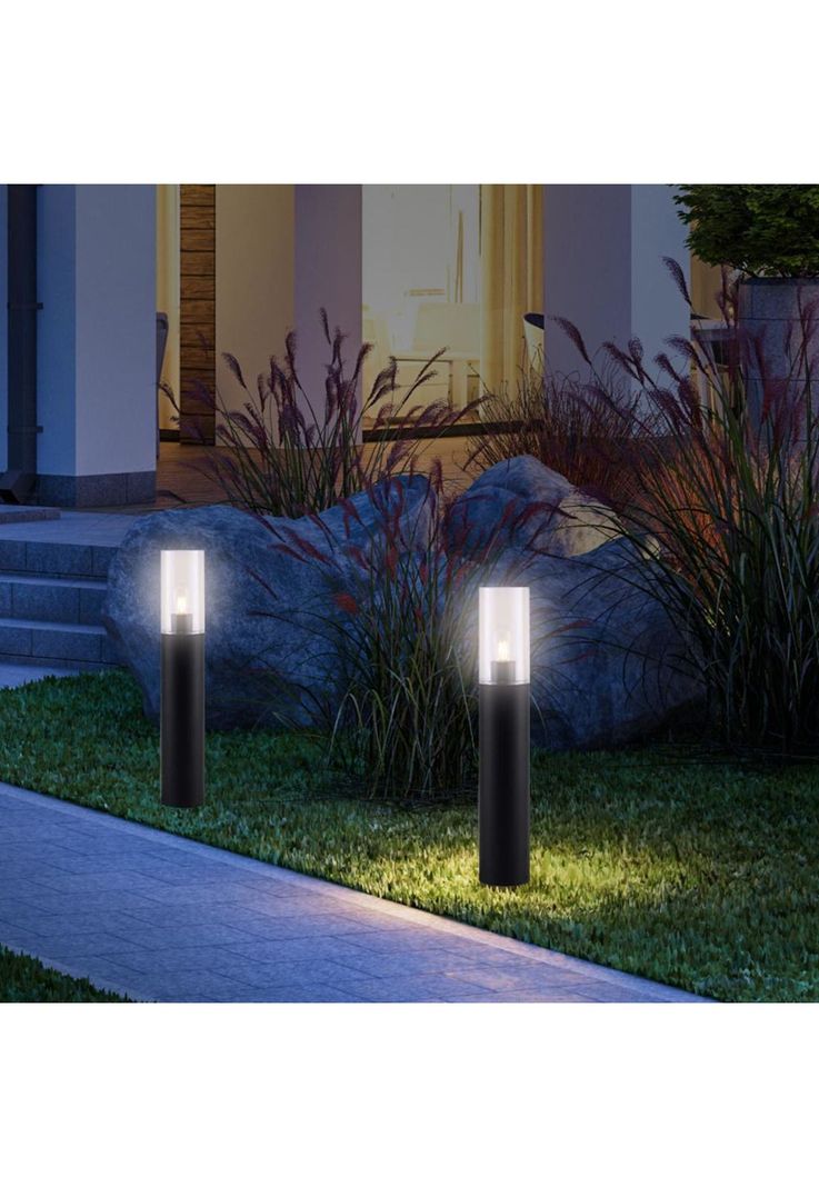 Poste Farol Pietra 50cm Negro-4