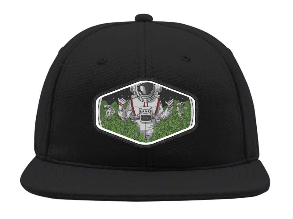 Snapback Gorro Bordado Astronautas Cannabis-0