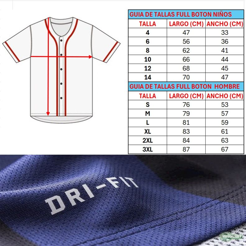 Polera con botones beisbol Aguilas del Zulia-3