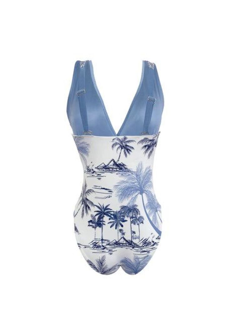 Traje De Baño de Lujo Palmeras Gipsy Azul-1