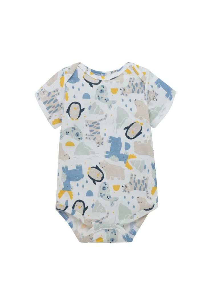 Set x3 Piluchos body Pingüinos para recién nacido niño-2
