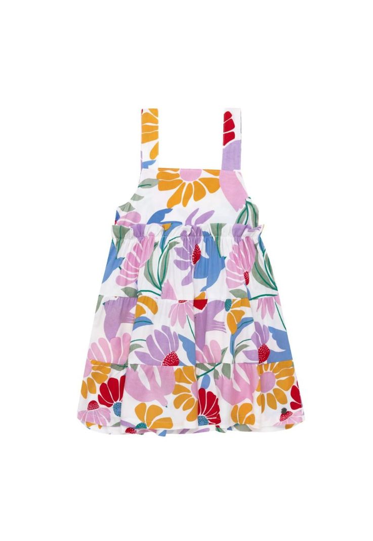 Vestido Offcorss flores manga sisa para bebé niña-0