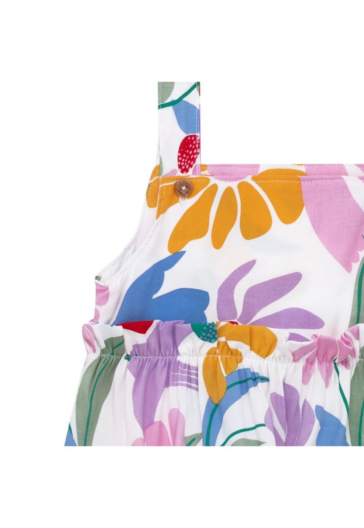 Vestido Offcorss flores manga sisa para bebé niña-4