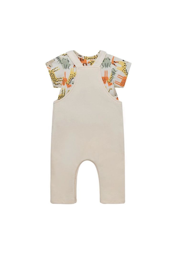 Conjunto jardinera y polera recién nacidos unisex-1
