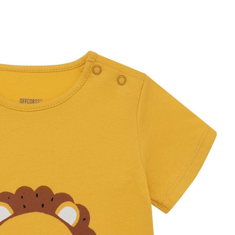 Enterito largo para recién nacidos unisex Amarillo León-3