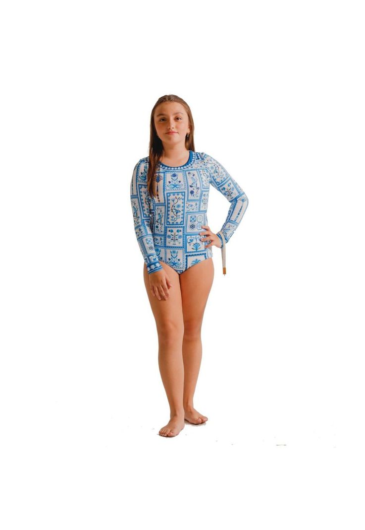 Traje De Baño Colombiano Premium Rosseta Barú Para Niña-1