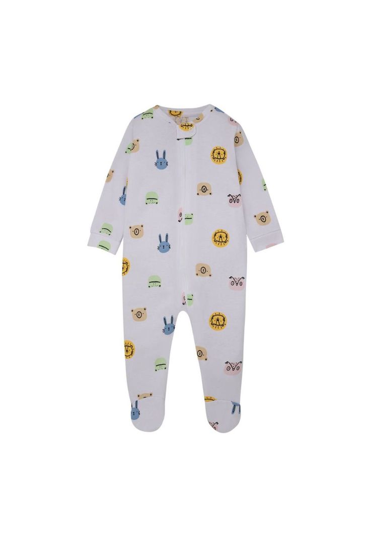 Conjunto pijama body con pantalón y poleron para recién nacido unisex-4