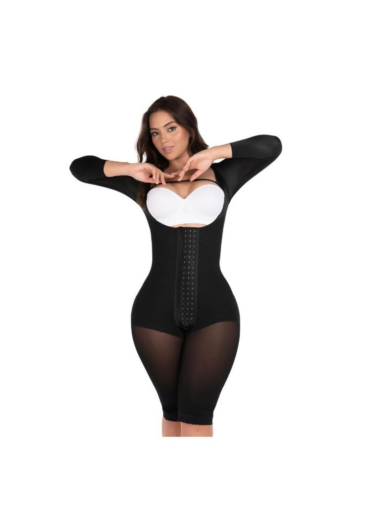 Faja Larga Colombiana con 4 Hileras de Broches y Mangas F-00474 MyD-0