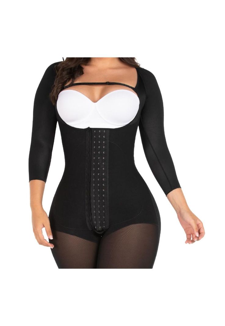 Faja Larga Colombiana con 4 Hileras de Broches y Mangas F-00474 MyD-2