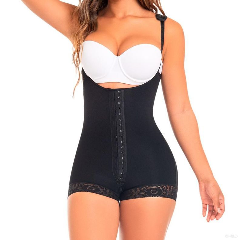 Faja Corta Colombiana 2 Hileras de Broches con Bretel Delgado F-0048 MyD-2