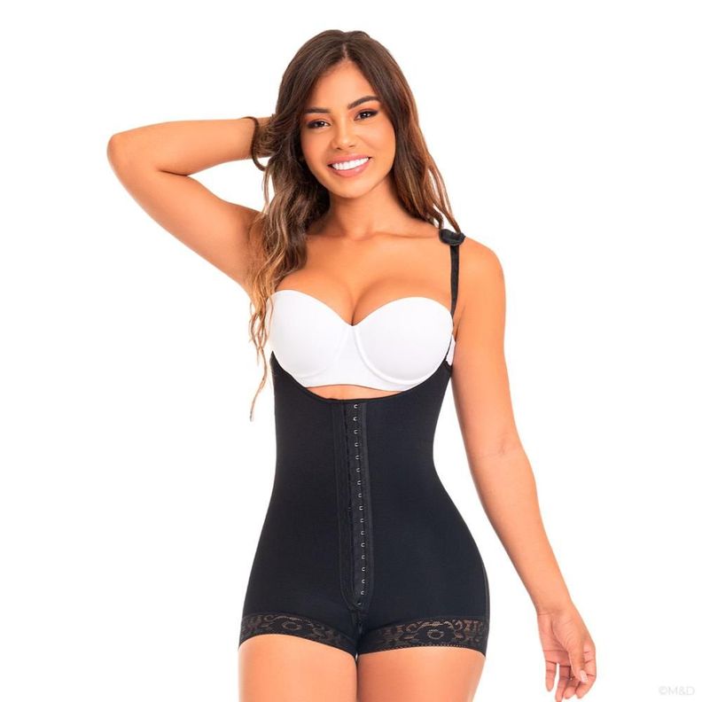 Faja Corta Colombiana 2 Hileras de Broches con Bretel Delgado F-0048 MyD-4