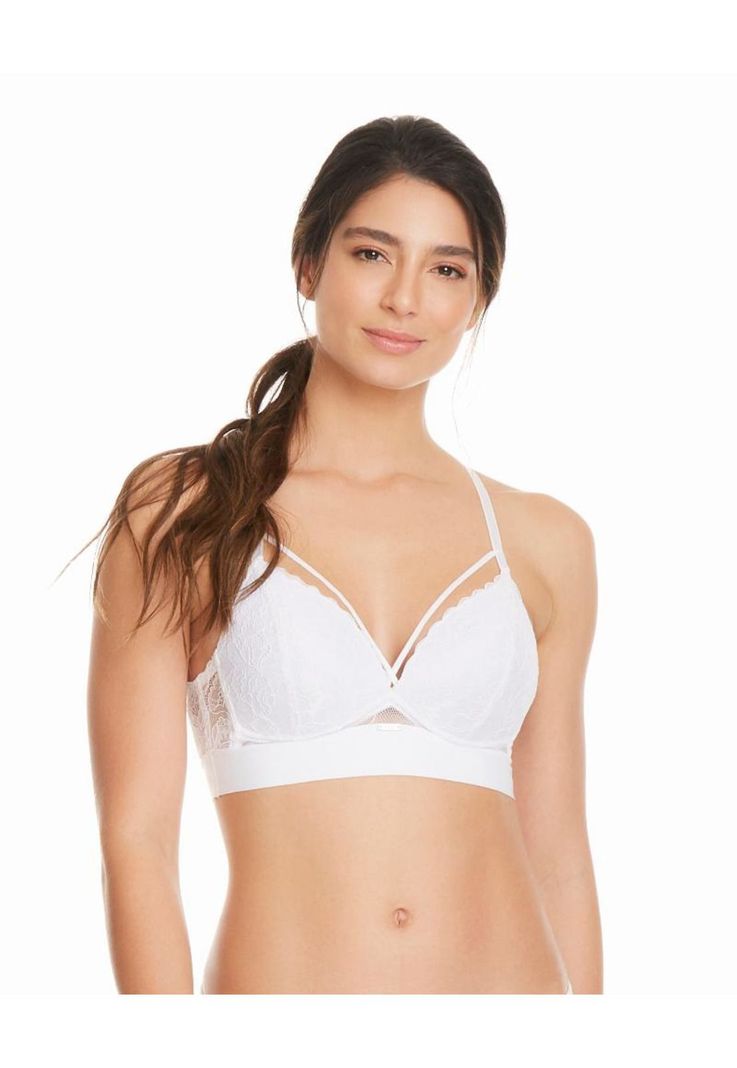 Sandalo Bralette microfibra y encaje 0618-1-0
