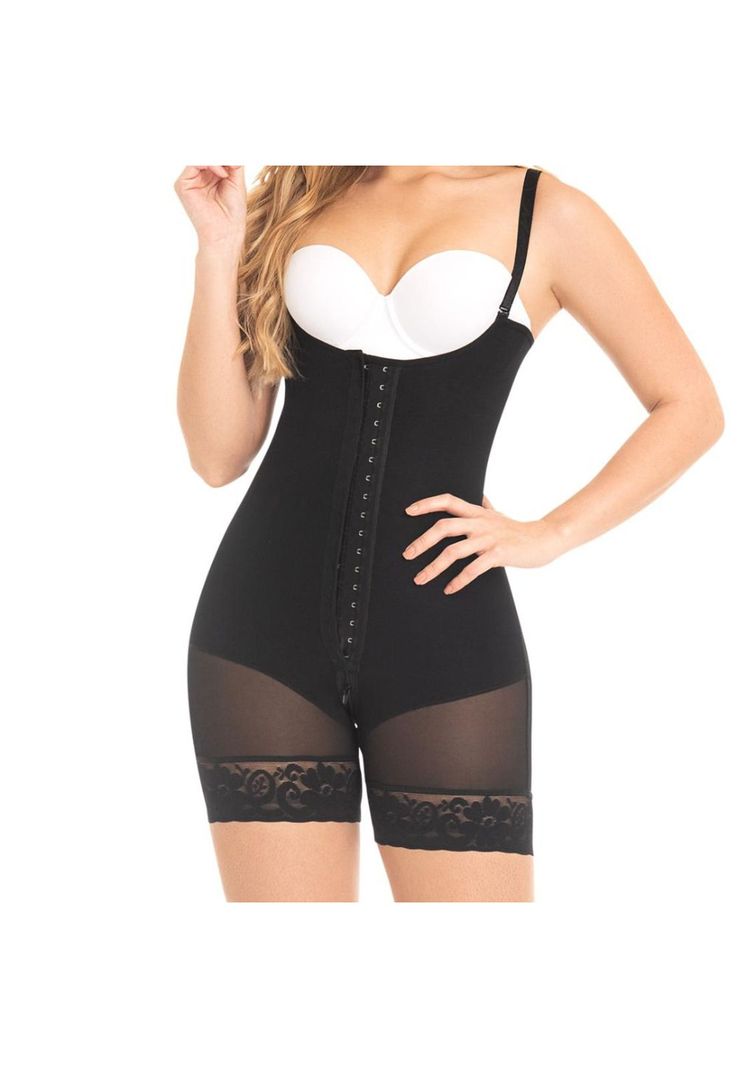 Faja Media Pierna Colombiana con Espalda Strapless F-0069 MyD-2