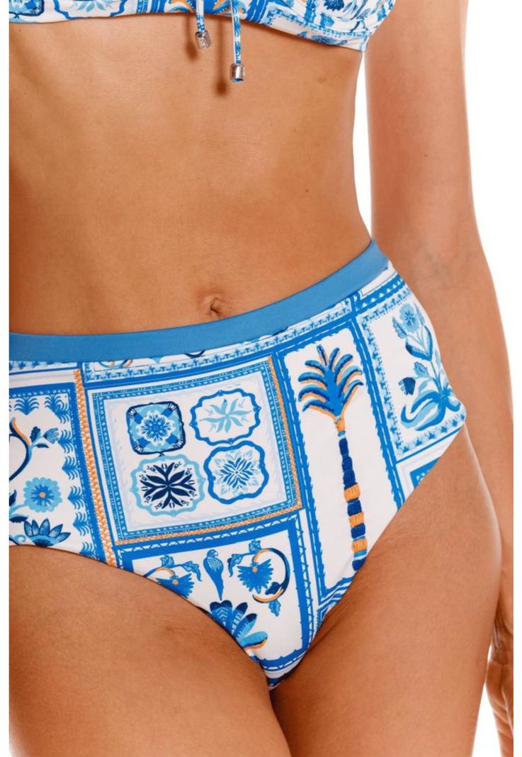Bikini Rosseta de Lujo Colombiano Calzón Tiro Alto-3