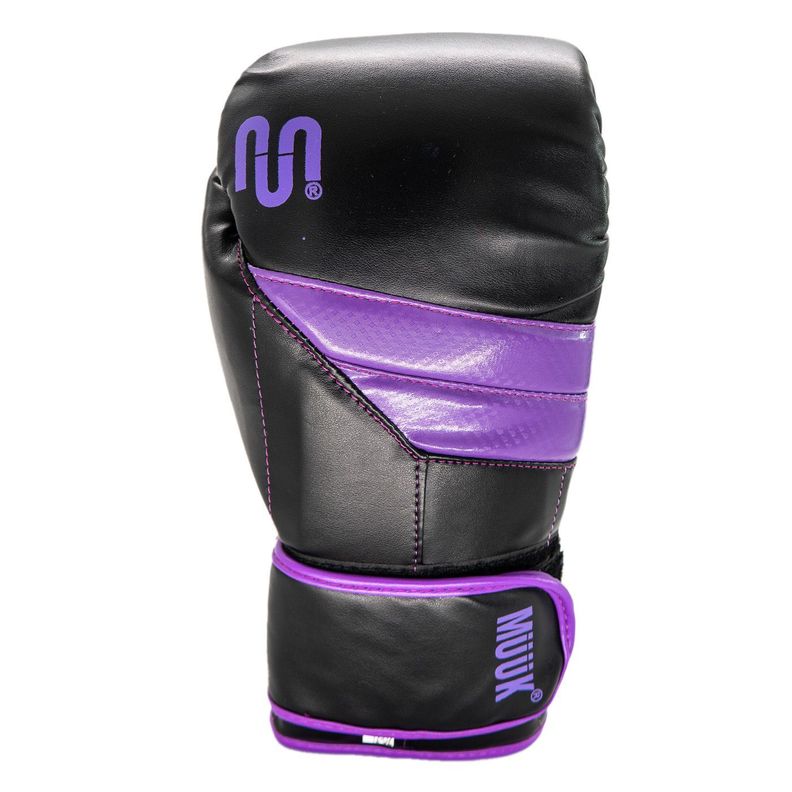 Guante De Box Muuk Pu K.O. Negro-Purpura Talla 10 onzas-0