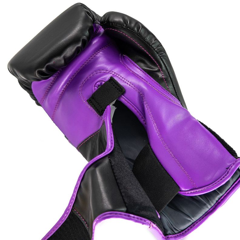 Guante De Box Muuk Pu K.O. Negro-Purpura Talla 10 onzas-2