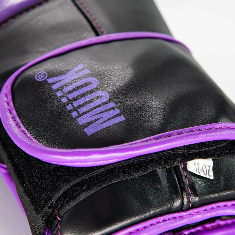 Guante De Box Muuk Pu K.O. Negro-Purpura Talla 10 onzas-3