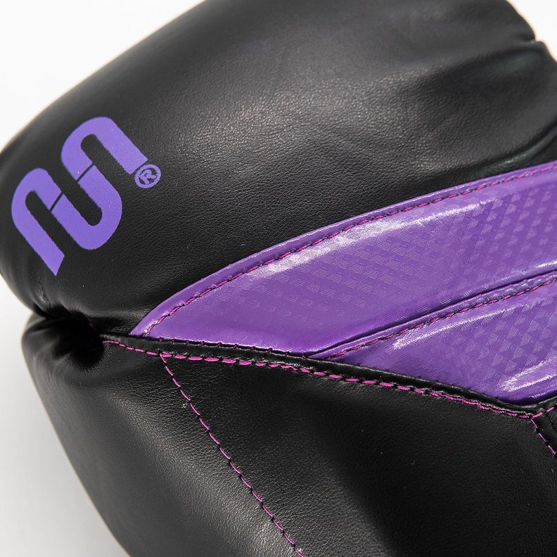 Guante De Box Muuk Pu K.O. Negro-Purpura Talla 10 onzas-6