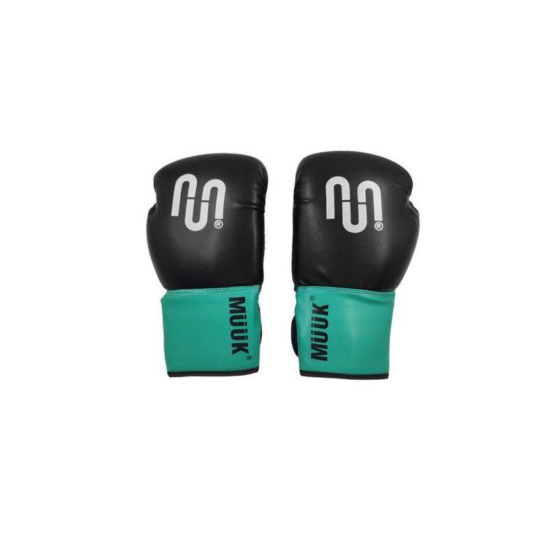 Guante De Box Pu Impact Muuk Negro-Turquesa Talla 8 onzas-0