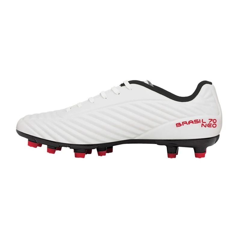 ZAPATO DE FUTBOL PENALTY BRASIL 70 NEO BLANCO/ROJO Talla 10,5-1