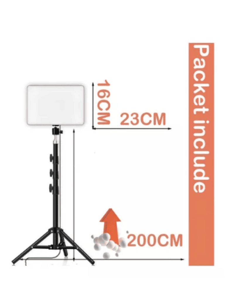 Lampara Panel Fotografico Luz Led Con Soporte Pl-26-4