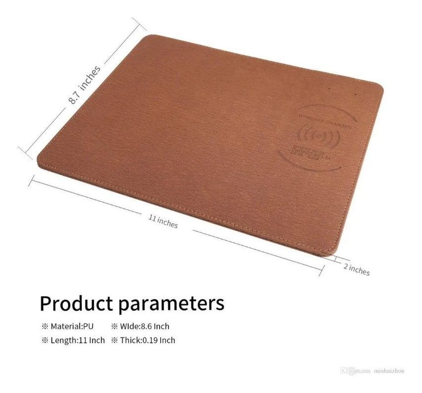 Mousepad Cuero 10v Con Cargador Inalámbrico-3