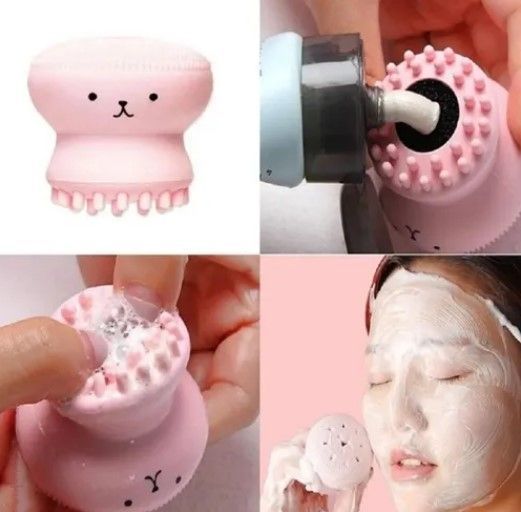 Cepillo De Limpieza Facial Pulpo Esponja Exfoliante Silicona-2