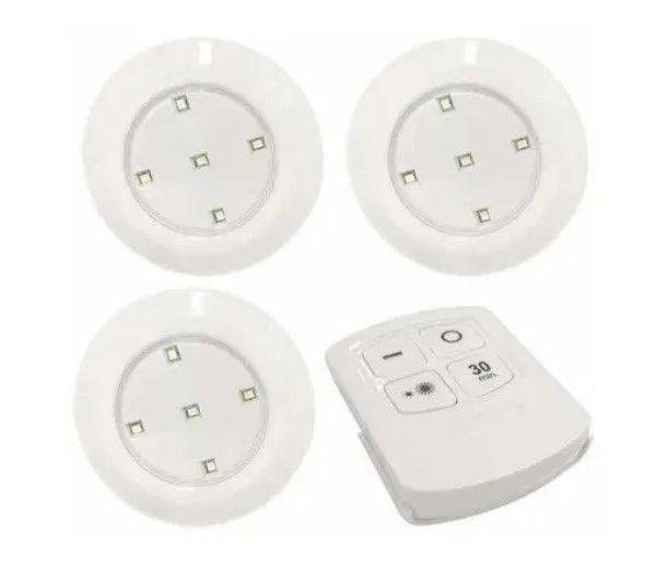 Set 3 Luces De Emergencia Led Control Remoto Inalámbricas-1