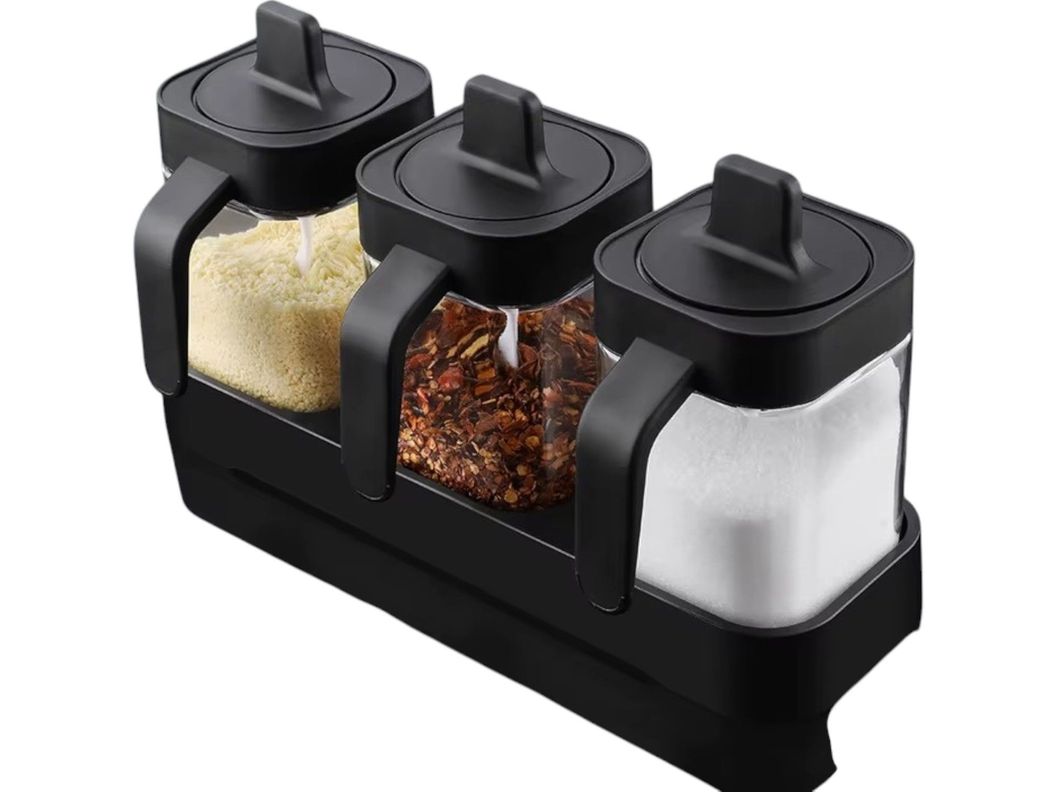 Especieros kit 3 Piezas Condimento Organizador Cocina Salero-0