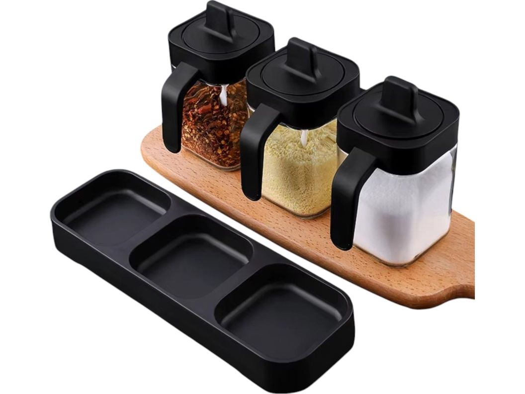 Especieros kit 3 Piezas Condimento Organizador Cocina Salero-1