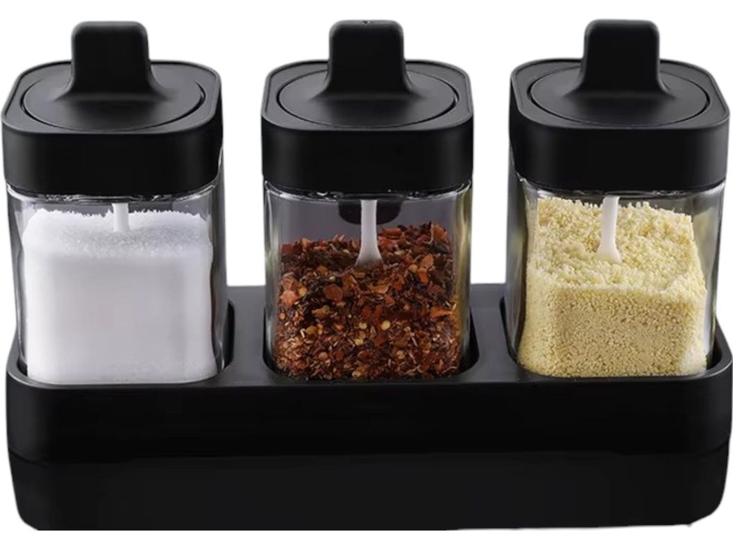 Especieros kit 3 Piezas Condimento Organizador Cocina Salero-2