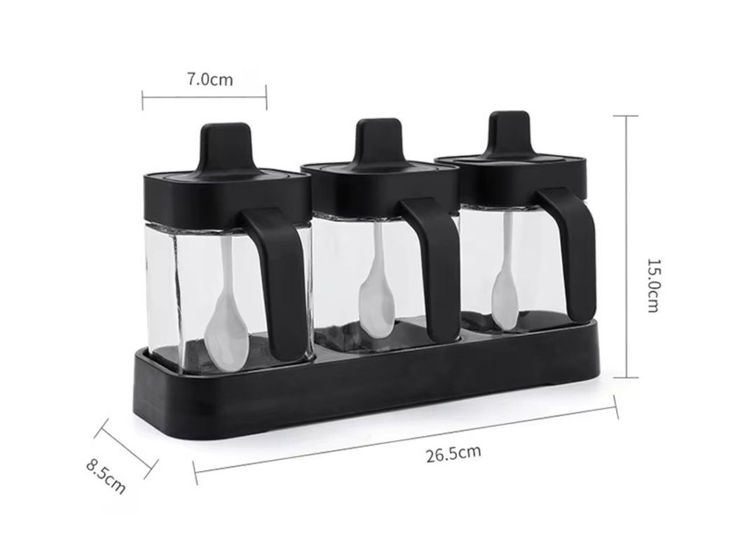 Especieros kit 3 Piezas Condimento Organizador Cocina Salero-6