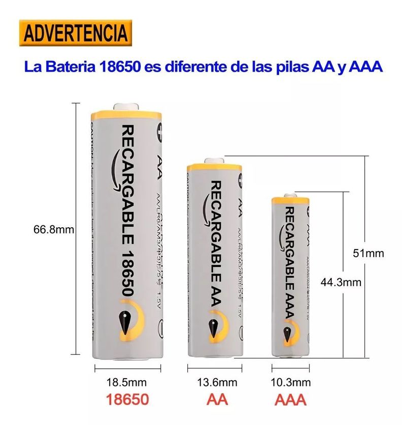Pila Batería Recargable Litio 18650 Maxday 4000mah Linterna-3