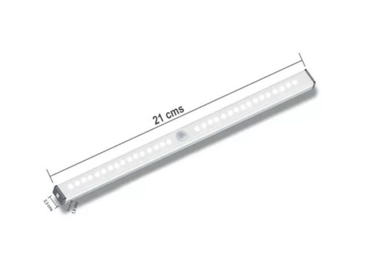 Luz Led Recargable Sensor Movimiento 21cm Lámpara -1