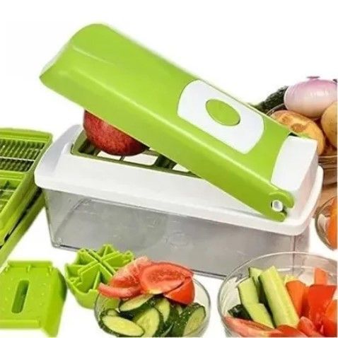 Picador Frutas Verduras Vegetales Rallador Cortador Multiuso-2