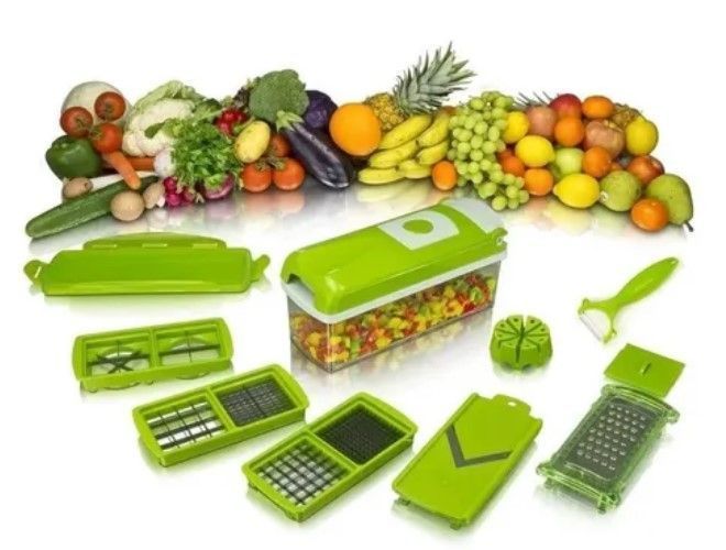 Picador Frutas Verduras Vegetales Rallador Cortador Multiuso-1