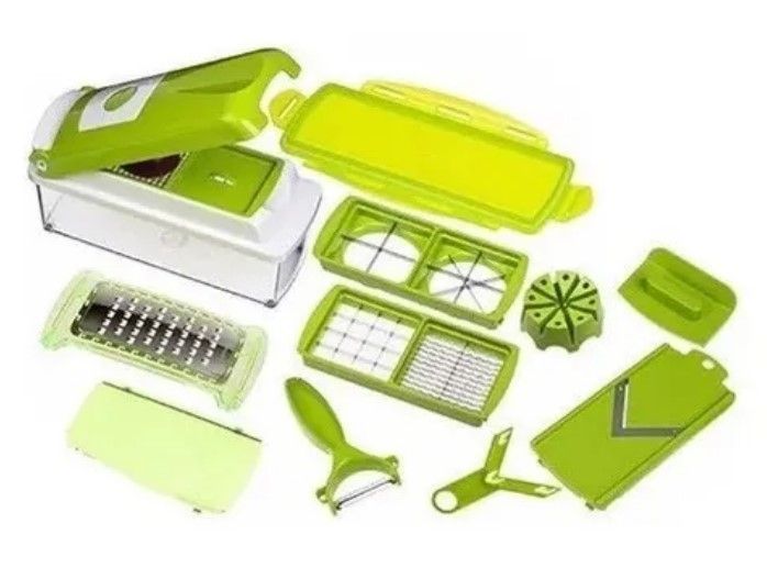 Picador Frutas Verduras Vegetales Rallador Cortador Multiuso-0