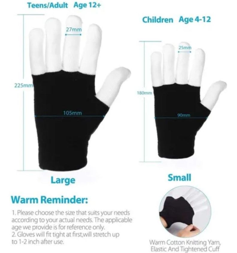 Guantes Mágicos Luces Led Colores Rgb 6 Modos Iluminación-1