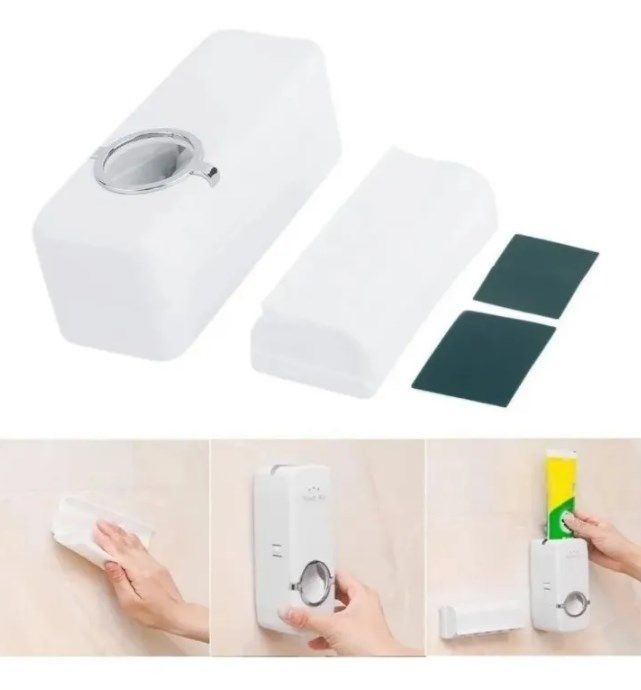 Dispensador De Crema Dental Y Porta Cepillo De 4 Divisiones-2
