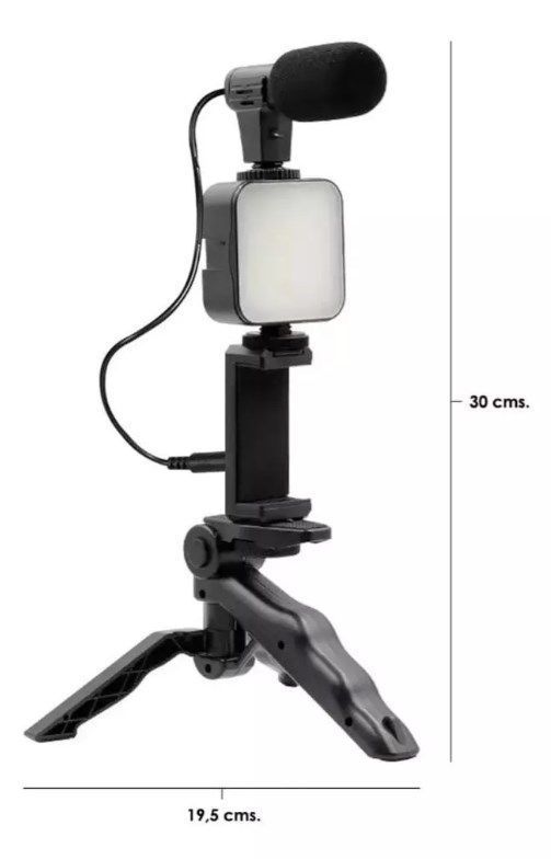 Kit Grabar Video Estabilizador Cámara Reflex Trípode Celular-5