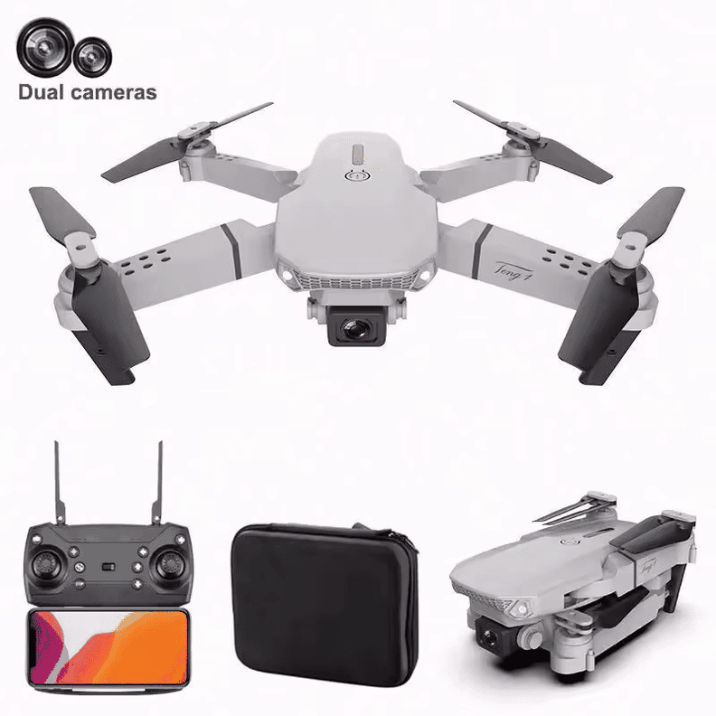 Mini Drone E88 4K HD Cámara 4 Ejes Plegables Radiocontrolado-2