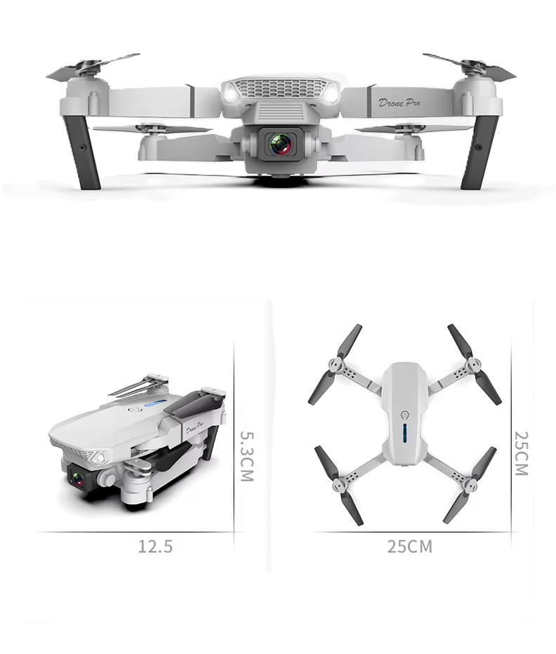 Mini Drone E88 4K HD Cámara 4 Ejes Plegables Radiocontrolado-5